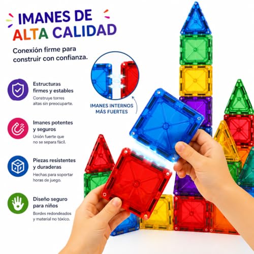 Niño jugando con los bloques magnéticos Calmito