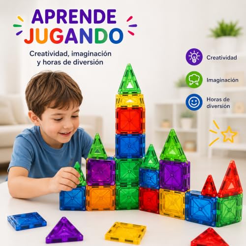 Detalle de las formas geométricas del set de 107 piezas
