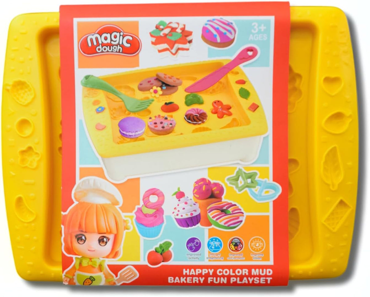 Magic Dough Bakery Calmito, set de plastilina con moldes de postres