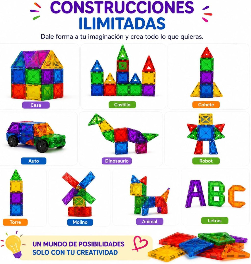 Construcciones armadas con el set de 27 piezas