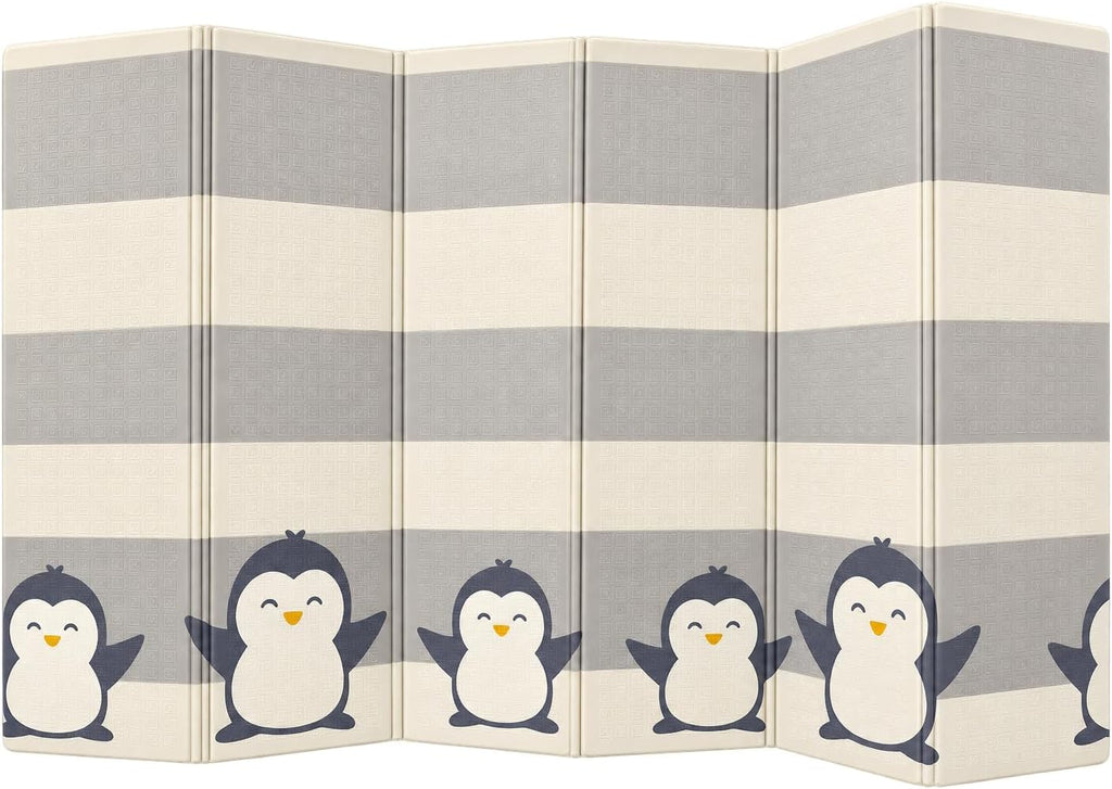 Tapete de juego plegable Calmito, diseño Pingüinos