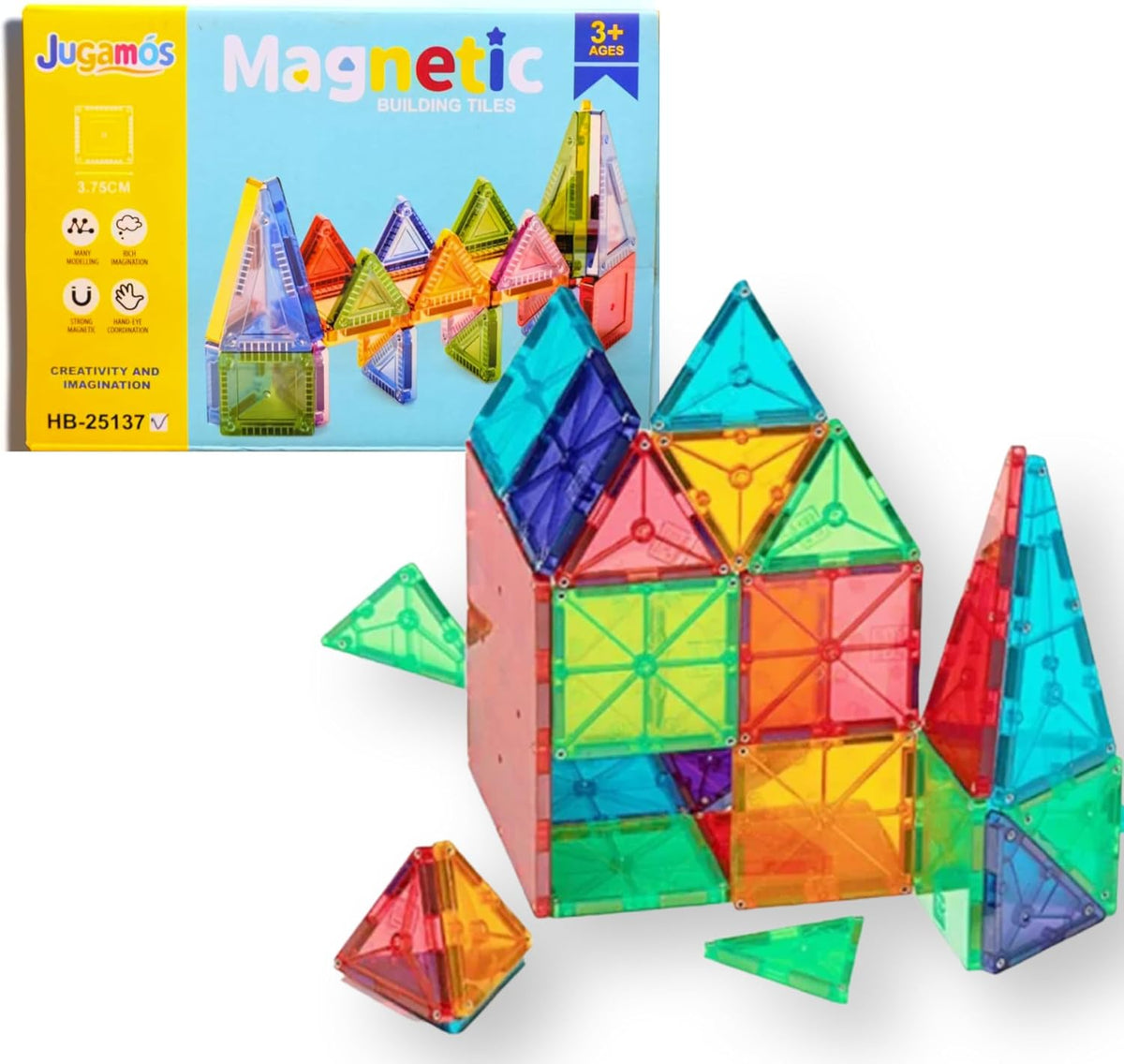 Set de 27 bloques magnéticos incluido en el kit