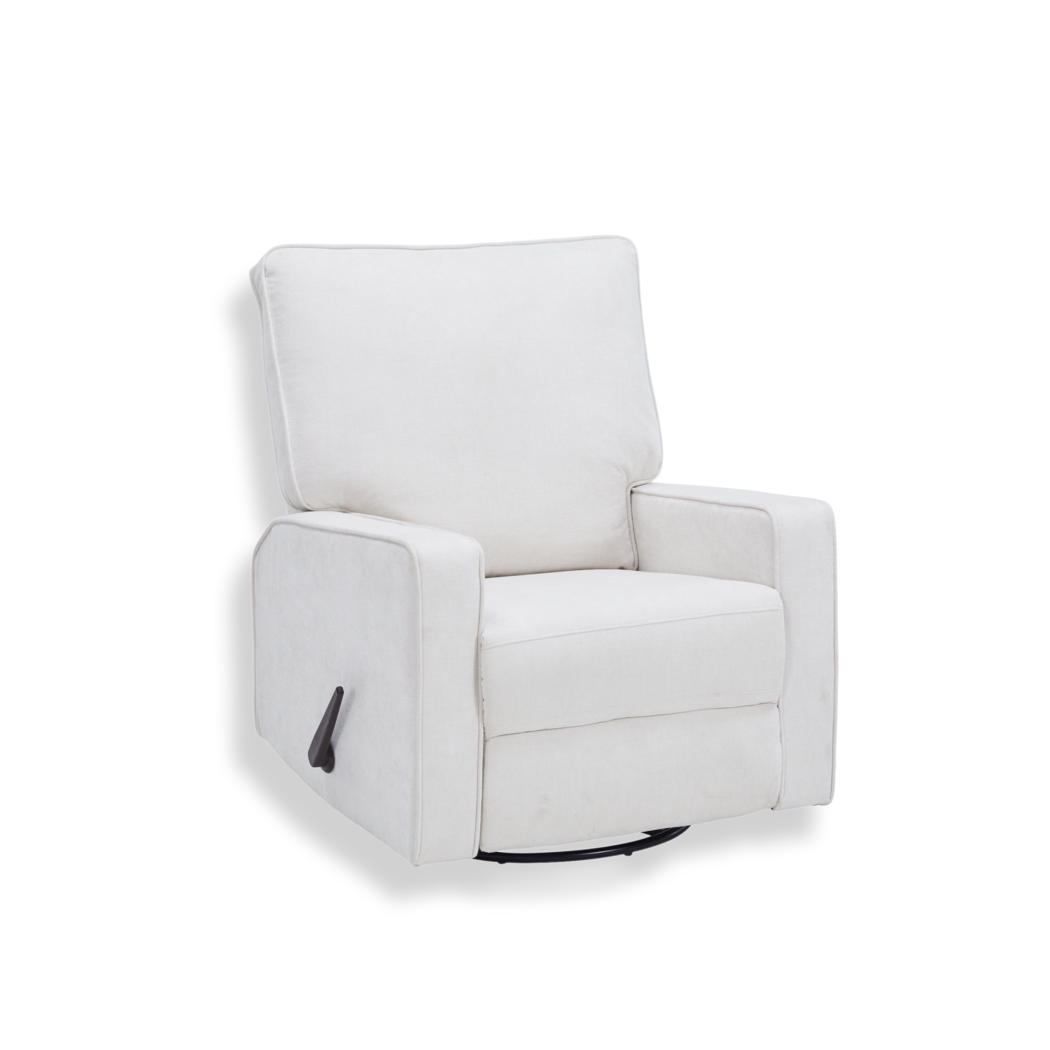 Sillón Reclinable Individual Giratorio y Mecedora de Tela | Reclinador Manual