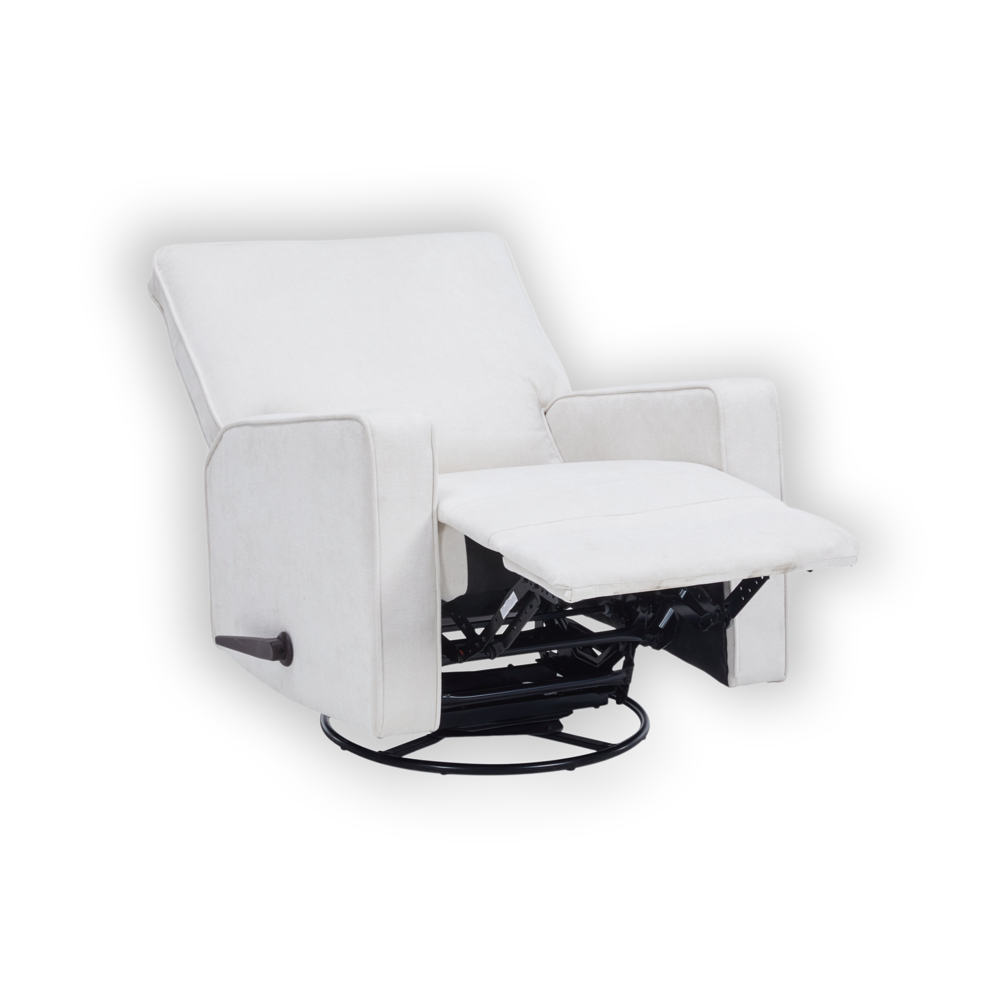 Sillón Reclinable Individual Giratorio y Mecedora de Tela | Reclinador Manual