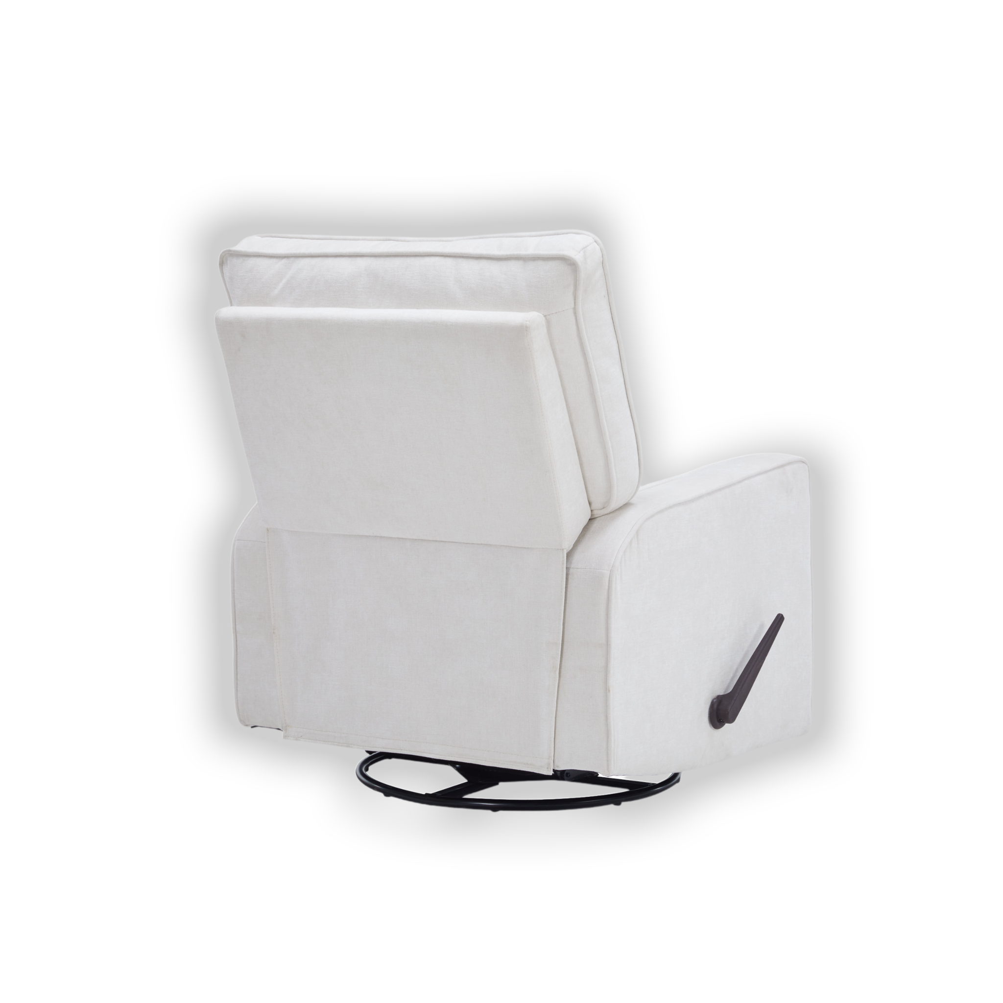 Sillón Reclinable Individual Giratorio y Mecedora de Tela | Reclinador Manual