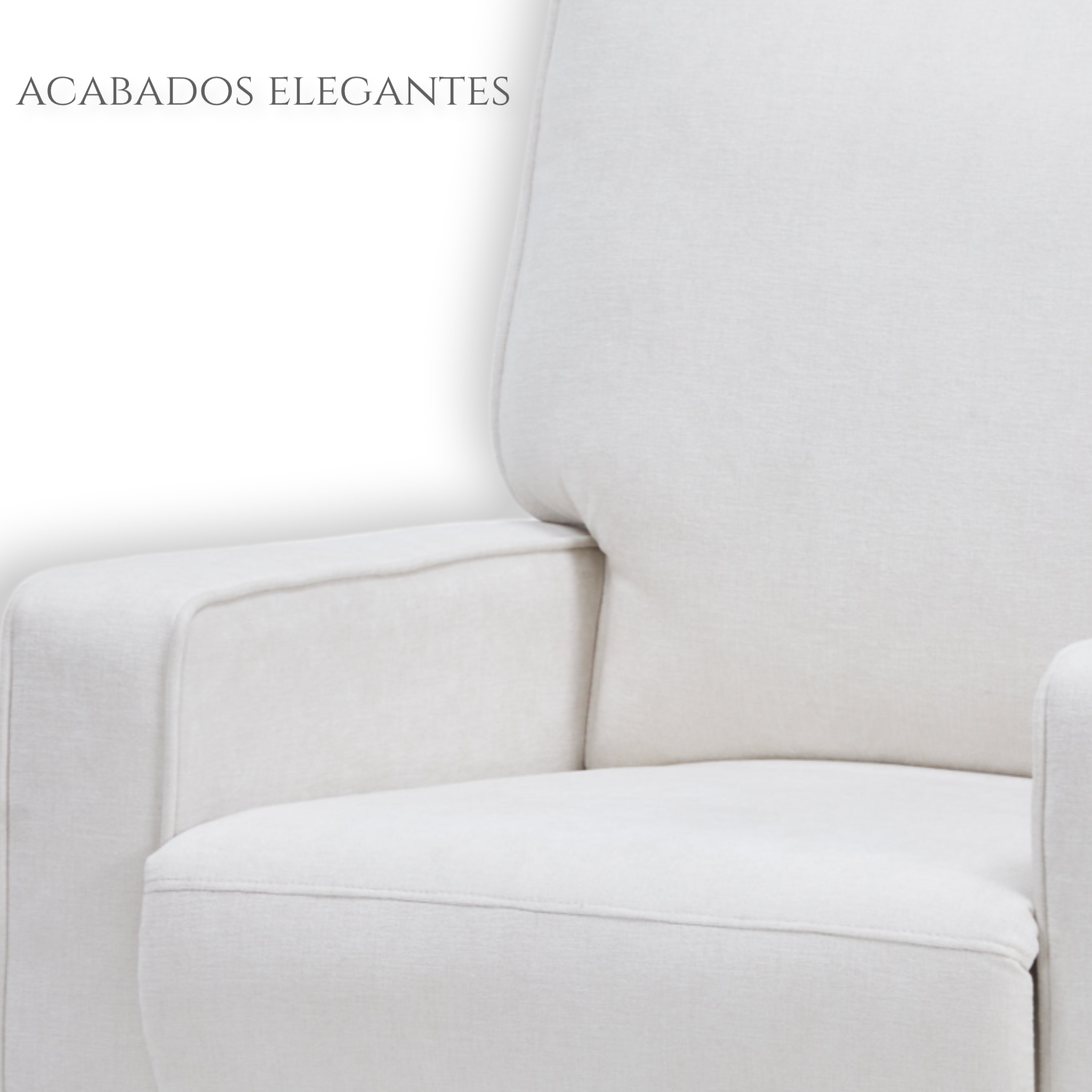 Sillón Reclinable Individual Giratorio y Mecedora de Tela | Reclinador Manual